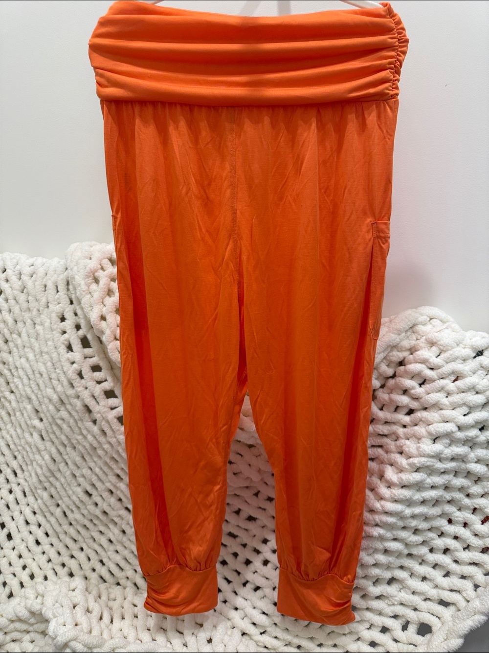 FP Movement by Free People Bright Orange Harem Jogger Pants with Pockets - Picture 6 of 6